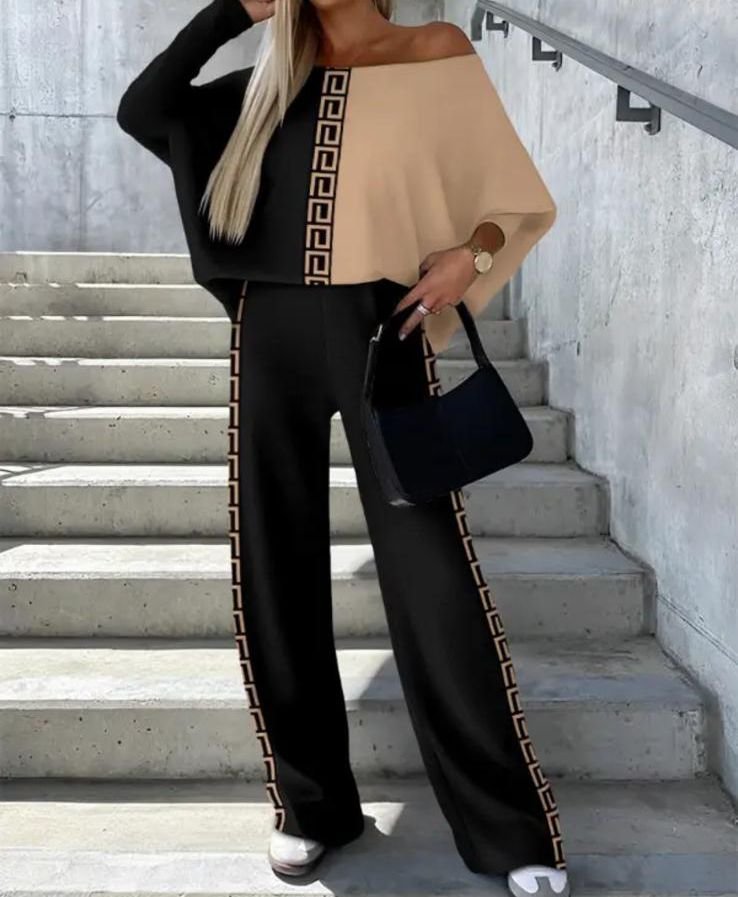 Kadın Dijital Baskı Detaylı Dalgıç Kumaş Ikili Takım